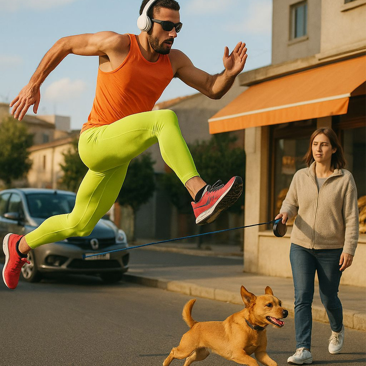 El perro y el runner
